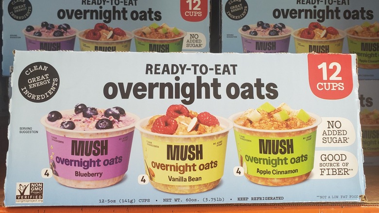 A box of Mush ready-to-eat overnight oats