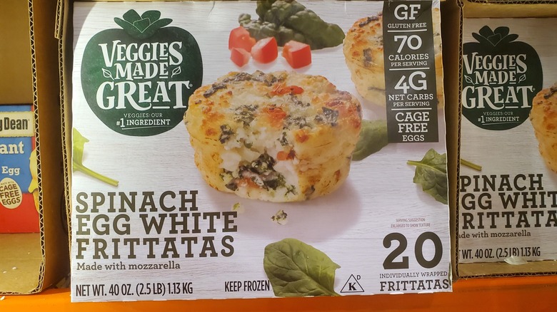 Veggies Made Great spinach egg white frittatas at Costco