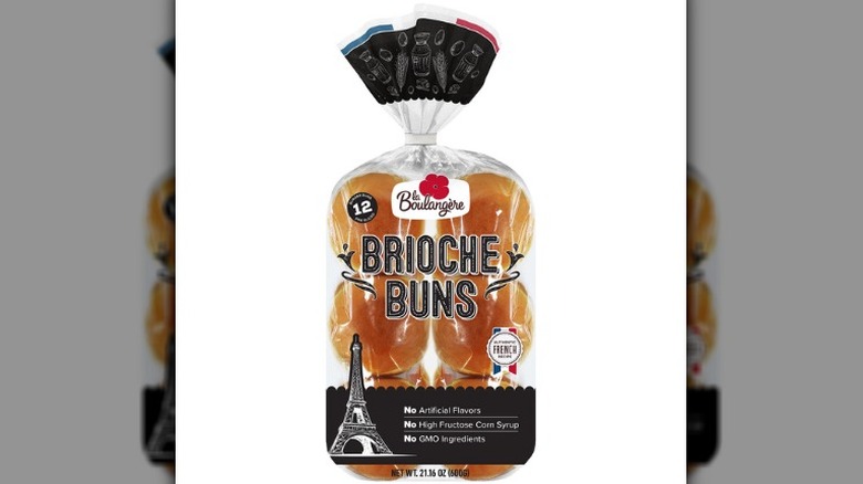 La Boulangere brioche buns on a white background