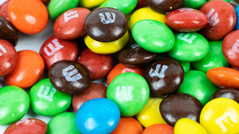Full frame of Mini M&M's