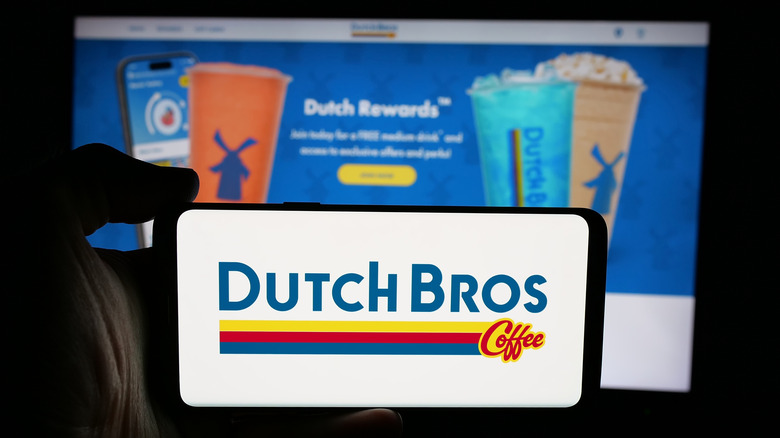 Dutch Bros app on phone