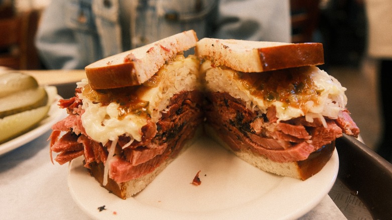 pastrami sandwich from Kat'z Deli