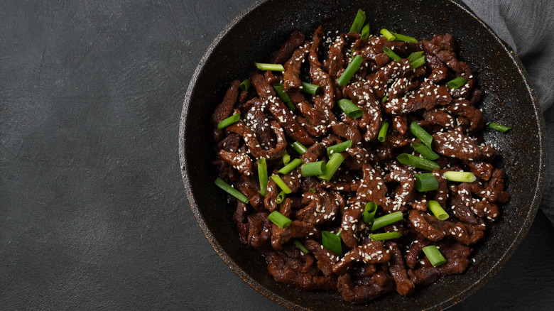 Aerial shot of Mongolian barbecue