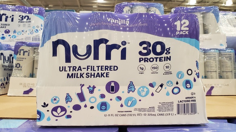 A case of Nurri ultra-filtered vanilla milkshakes