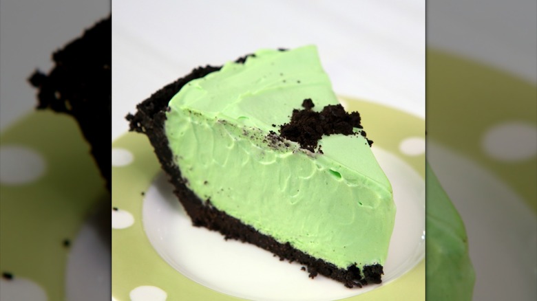 slice of Grasshopper pie