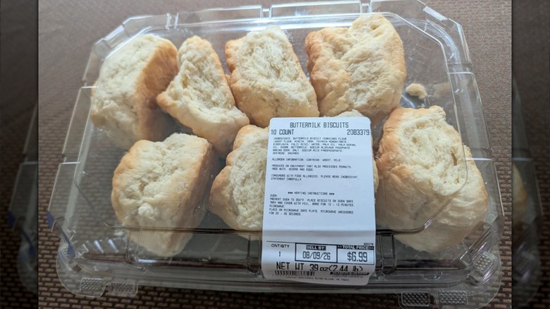 Package of Costco Buttermilk Biscuits