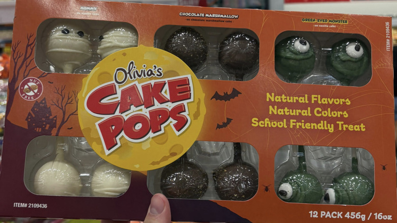 Customer holding Olivia's Halloween Cake Pops