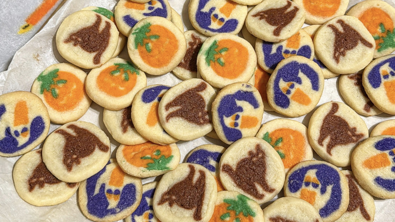Batch of Halloween sugar cookies