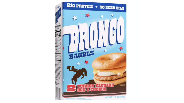 Bronco Bagels on white background