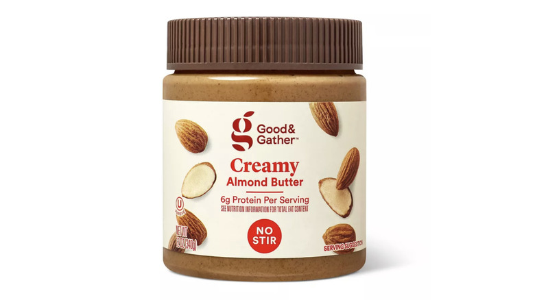 Good & Gather No Stir Almond Butter on white background