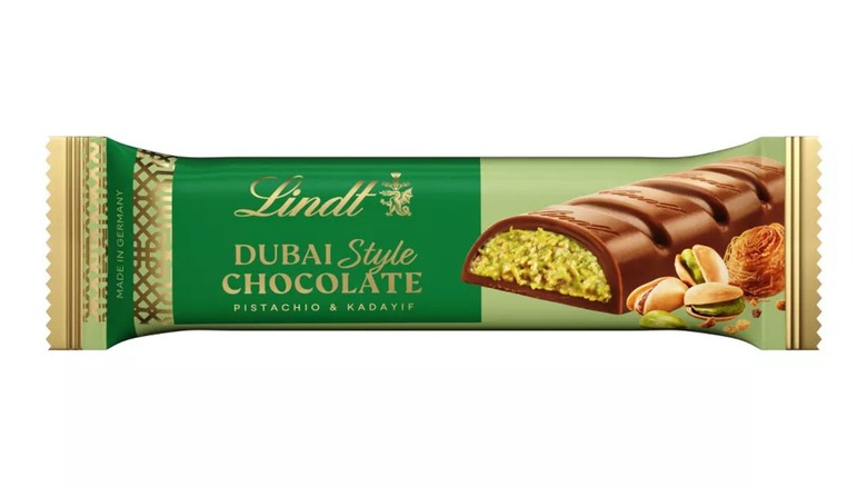 Lindt Dubai Chocolate on white background