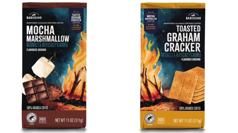 Aldi coffee bags on a white background