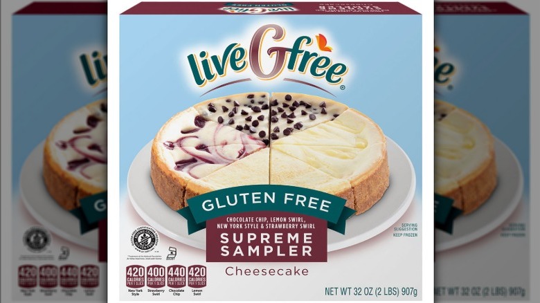 Aldi cheesecake sampler on white background