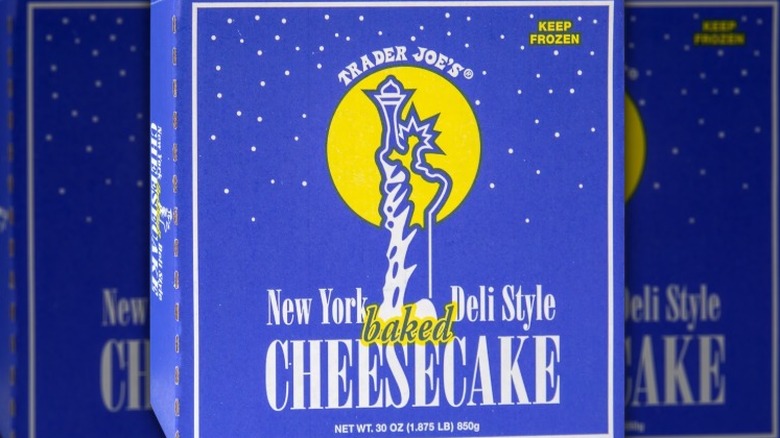 Trader Joe's deli-style cheesecakes on white background