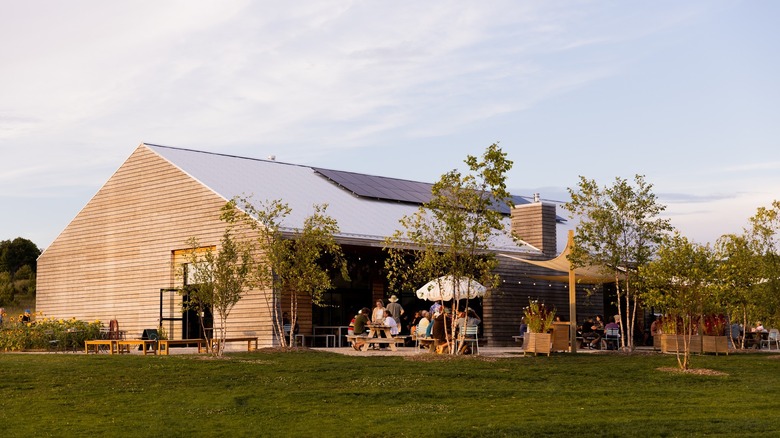 Exterior view of Farm Club's picnic garden