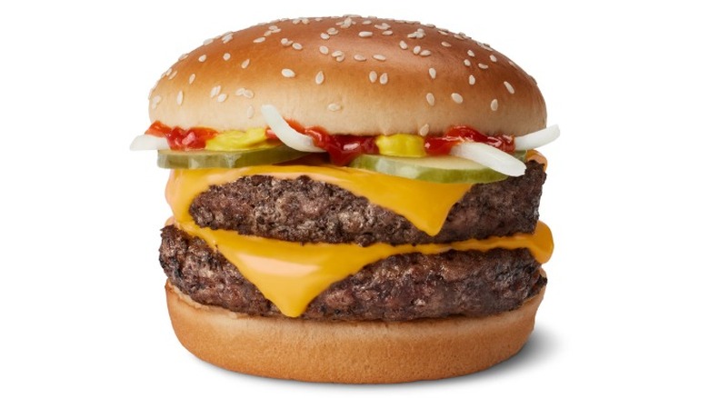 McDonald's Double Bacon Quarter Pounder with cheese on a white background