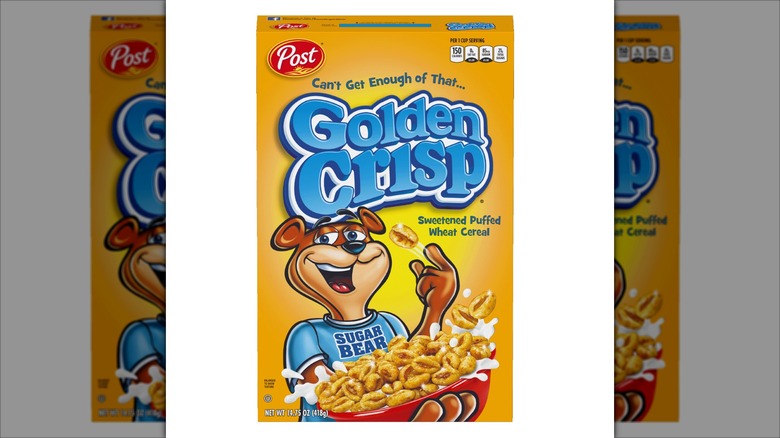 Box of Golden Crisp on white background