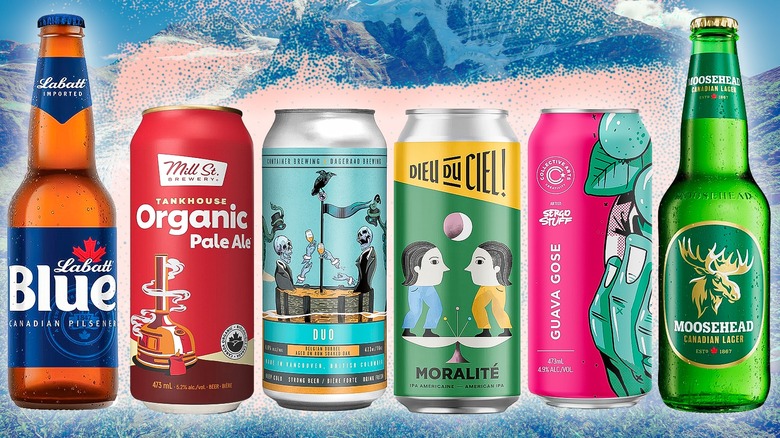 Canadian beer brands bottles cans