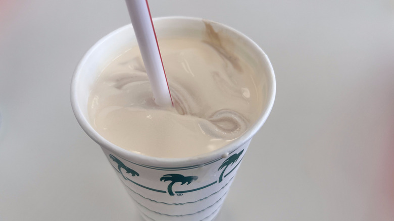 Close-up of black-and-white shake