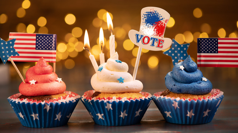 American cupcakes with vote