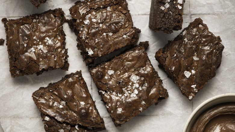 Above view of brownies