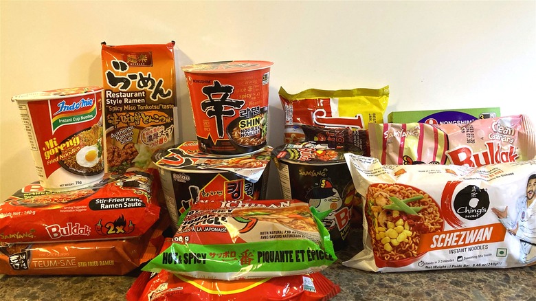Collection of instant ramen