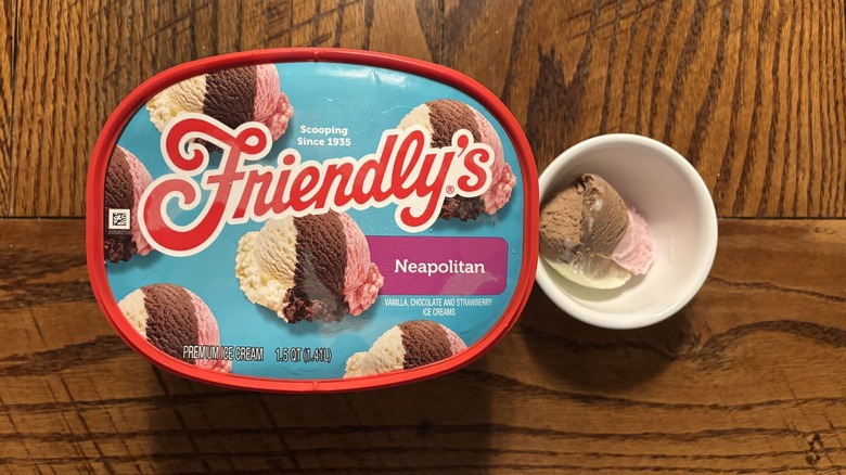 friendlys neapolitan ice cream carton