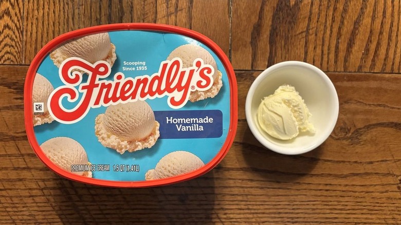 friendlys homemade vanilla ice cream carton