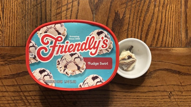 friendlys fudge swirl ice cream carton