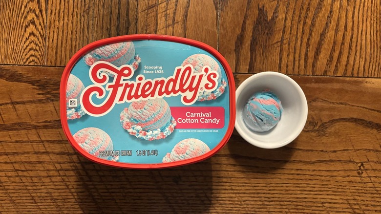 friendlys carnival cotton candy ice cream carton
