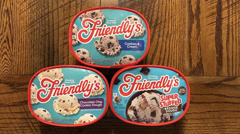 friendlys top three ice cream flavor cartons