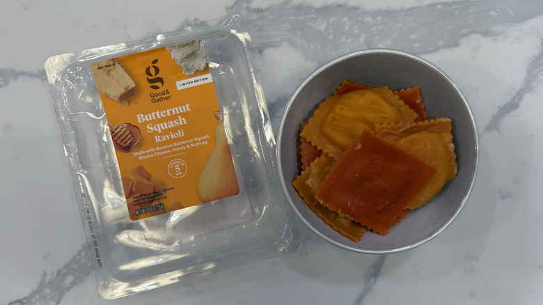 Good & Gather butternut squash ravioli in a bowl