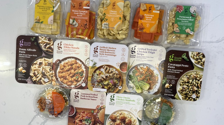 14 different Target Good & Gather prepared meals