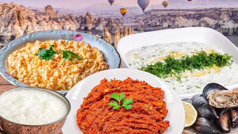 Various Turkish dishes