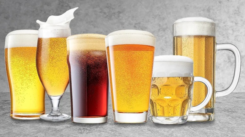 Types of beer glasses