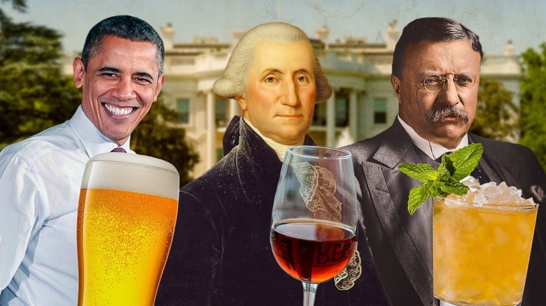 presidents obama washington roosevelt booze