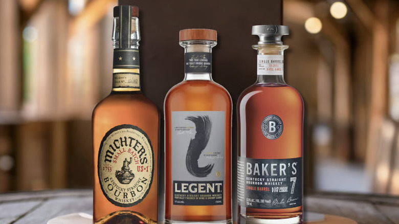 Kentucky Bourbon Lover's Trio of bottles in row