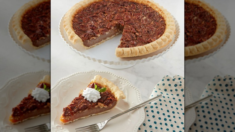 Walmart pecan pie on stand