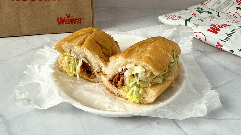 wawa BLT hoagie on a plate