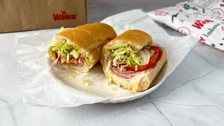 wawa Italian hoagie on a plate