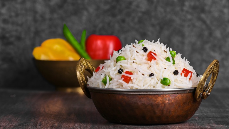White rice in bowl 