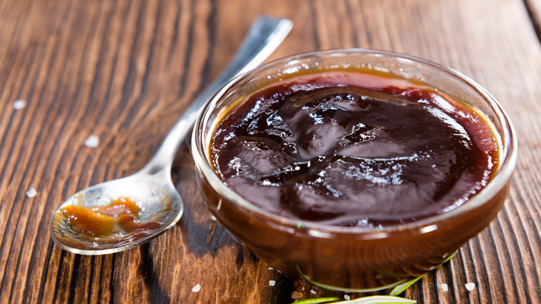 Barbecue sauce in dish