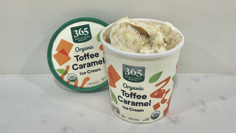 Whole Foods 365 organic toffee caramel ice cream pint