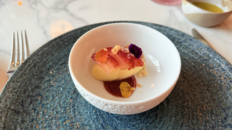 palate cleanser first course in a bowl