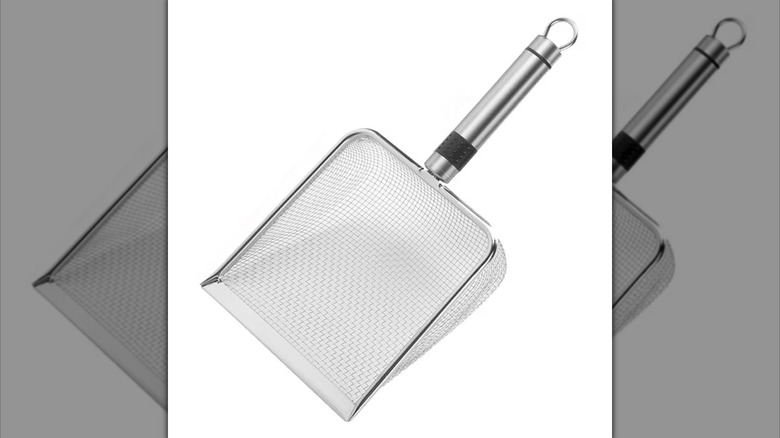 Product image of a stainless steel soil sifter
