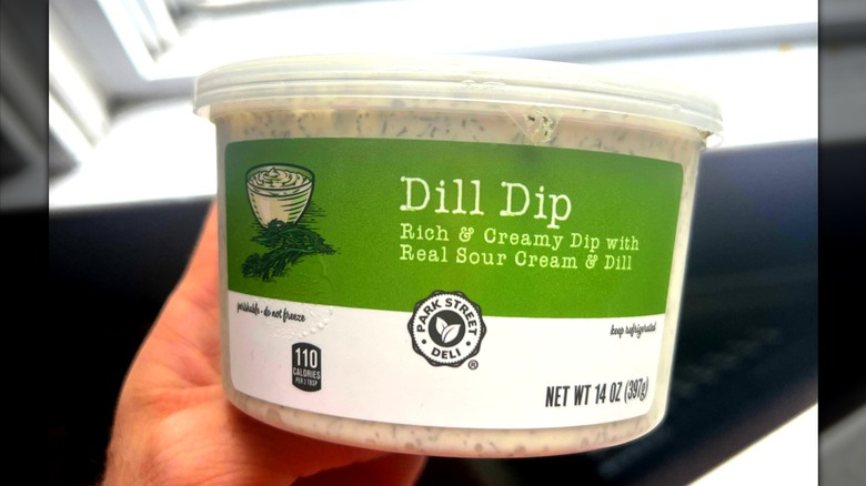 A container of Park Street Deli dill dip