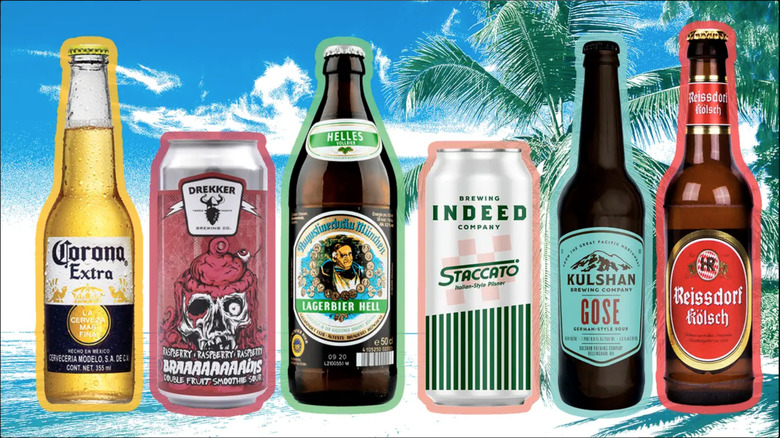 Variety of summer beer styles