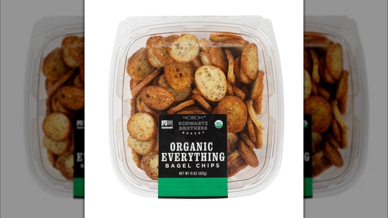 Schwartz Brothers Bakery Organic Everything Bagel Chips package on white background