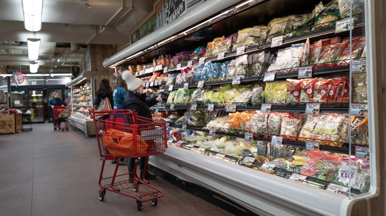person shopping inside Trader Joe's