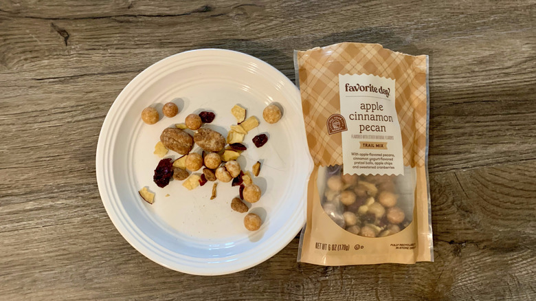 Target apple cinnamon pecan trail mix on plate